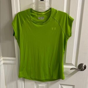 Lime Green Under Armour Heatgear Semi Fitted Workout Shirt